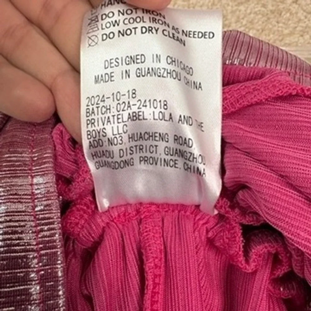 LOLA AND THE BOYS Metallic Skirt Skort Girls Size 8 Pink Dance Party Birthday
